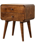 Curved Chestnut Nightstand