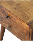 Curved Chestnut Nightstand