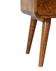 Curved Chestnut Nightstand