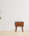 Curved Chestnut Nightstand
