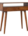 Curved Chestnut Console Table