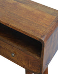 Curved Chestnut Console Table