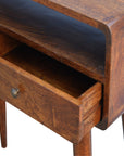 Curved Chestnut Console Table