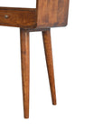 Curved Chestnut Console Table