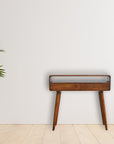 Curved Chestnut Console Table
