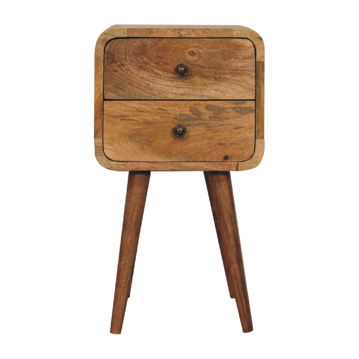 Mini Oak-ish Curved Nightstand