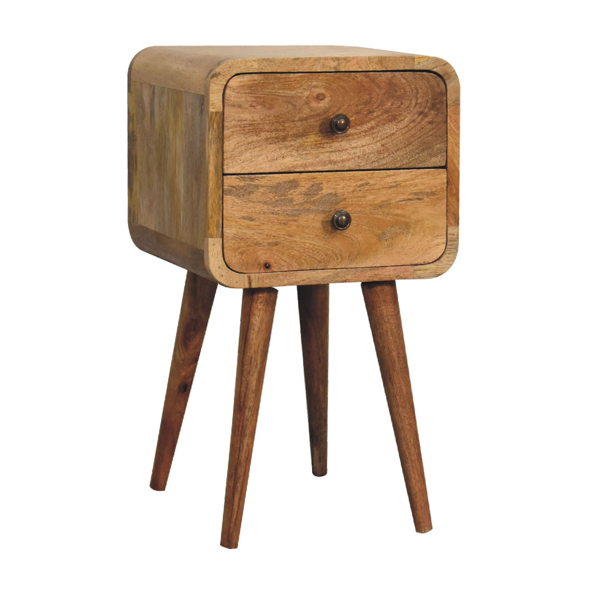 Mini Oak-ish Curved Nightstand