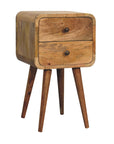 Mini Oak-ish Curved Nightstand