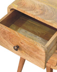 Mini Oak-ish Curved Nightstand