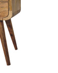 Mini Oak-ish Curved Nightstand