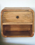 Mini Oak-ish Floating Open Nightstand