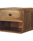 Mini Oak-ish Floating Open Nightstand