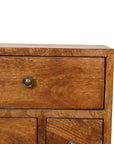 4 Drawer Multi Chestnut Nightstand