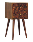 Mini Chestnut Cube 2 Drawer Nightstand
