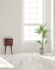Mini Chestnut Cube 2 Drawer Nightstand