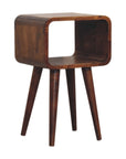 Mini Chestnut Curved Open Nightstand