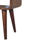 Mini Chestnut Curved Open Nightstand