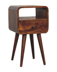 Mini Chestnut Curve Open Nightstand