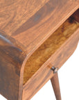Mini Chestnut Curve Open Nightstand