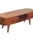 Chestnut Round Open Media Unit