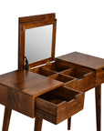 Chestnut Foldable Mirror Table