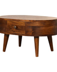 Mini Chestnut Rounded Coffee Table