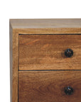 Mini 2 Drawer Oak-ish Nightstand