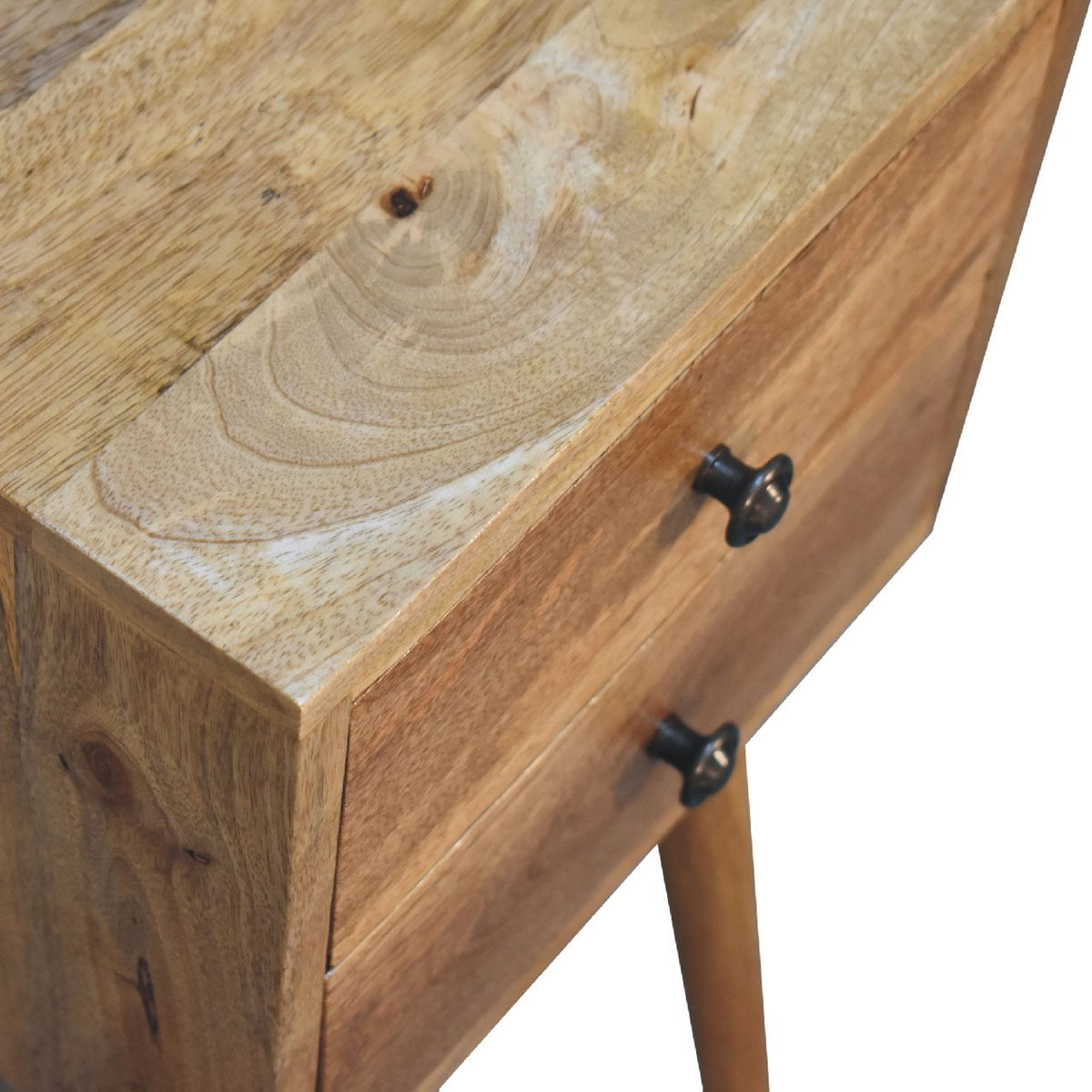 Mini 2 Drawer Oak-ish Nightstand