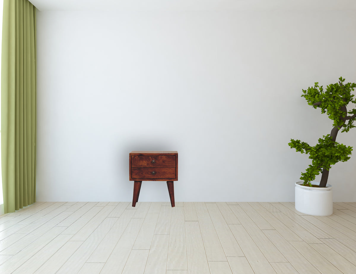 Mini Chestnut Modern Nightstand