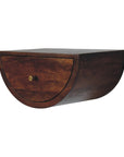 Chestnut Crescent Floating Nightstand