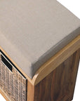 Rattan Basket Linen Bench