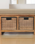 Rattan Basket Linen Bench