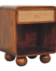 Chestnut Open Woven Bedside