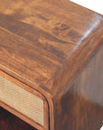 Chestnut Open Woven Bedside