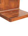 Chestnut T-Bar Rounded Bedside