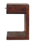 Chestnut T-Bar Rounded Bedside