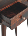 Mini California Walnut Curved Console Table