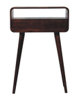 Mini California Walnut Curved Console Table