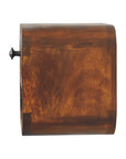 Extra Mini Curved Chestnut Bedside with Open Slot