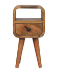 Extra Mini Oakish Curve Open Slot Bedside