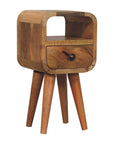 Extra Mini Oakish Curve Open Slot Bedside