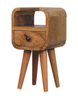 Extra Mini Oakish Curve Open Slot Bedside