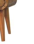 Extra Mini Oakish Curve Open Slot Bedside