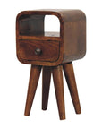 Extra Mini Chestnut Curve Open Slot Bedside