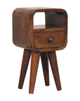 Extra Mini Chestnut Curve Open Slot Bedside