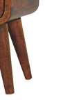 Extra Mini Chestnut Curve Open Slot Bedside