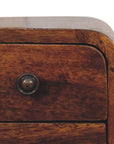 Extra Mini Curved Chestnut Bedside