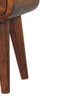 Extra Mini Curved Chestnut Bedside