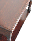 Turned Legs Cherry Console Table