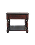 Turned Legs Cherry Console Table